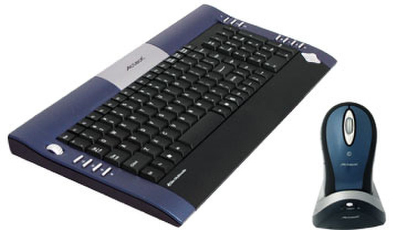 Acteck AT-SLX700RF Беспроводной RF QWERTY Синий клавиатура