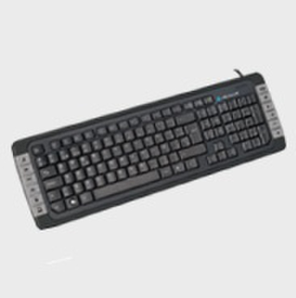 Acteck AT-SLX650 USB QWERTY Черный клавиатура