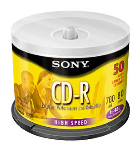 Sony 50CDQ80RBOX CD-R 700MB 50Stück(e) CD-Rohling