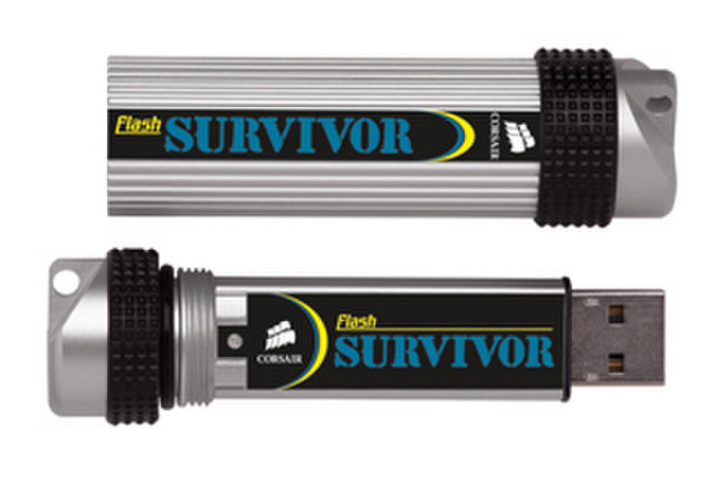 Corsair Flash Survivor, 4GB 4ГБ USB 2.0 Тип -A Cеребряный USB флеш накопитель