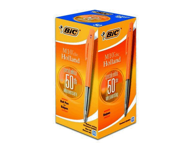 BIC Balpen M10 oranje met WK (50)