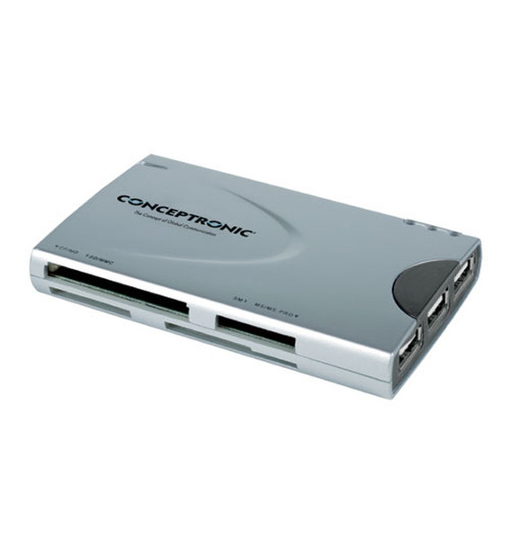 Conceptronic Multi Card Reader & 3-ports USB 2.0 Hub USB 2.0 card reader