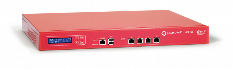 GateProtect GPA 250 1U 800Mbit/s hardware firewall