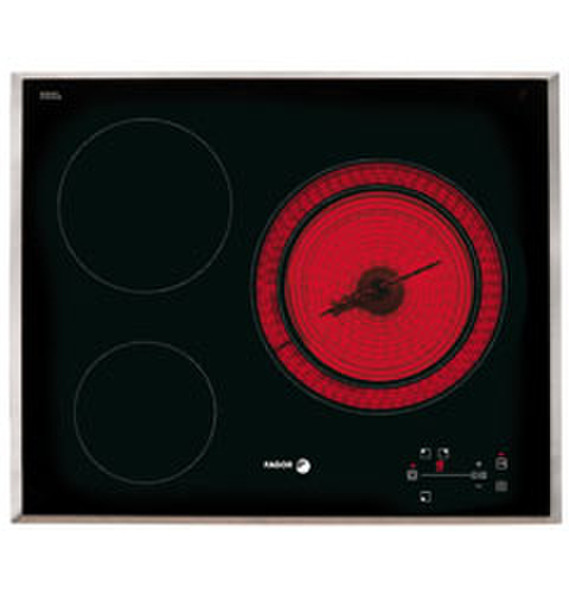 Fagor 2V-33TAX built-in Electric hob Black hob