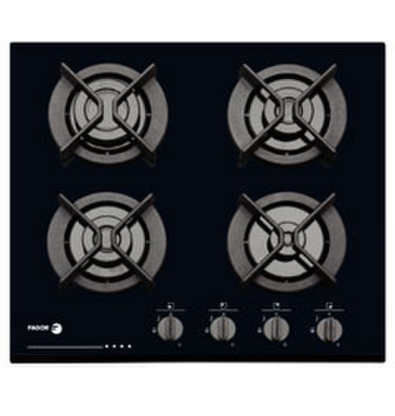 Fagor 6CFI-4GLS/BUT Встроенный Gas hob Черный плита