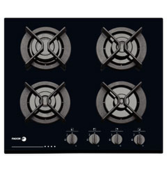 Fagor 6CFI-4GLS/NAT Встроенный Gas hob Черный плита