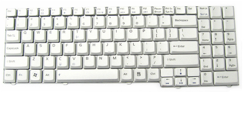 ASUS L50 German W/Vista Key QWERTY Немецкий Белый клавиатура