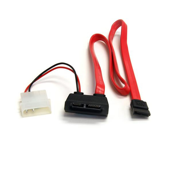 StarTech.com 20in Right Angle Slimline SATA to SATA w/ LP4 Power Cable