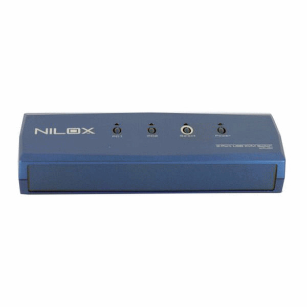 Nilox 16NXKV12US001 Blau Tastatur/Video/Maus (KVM)-Switch