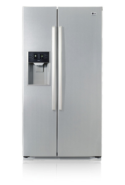 LG GW-L207FLQV freestanding Silver side-by-side refrigerator