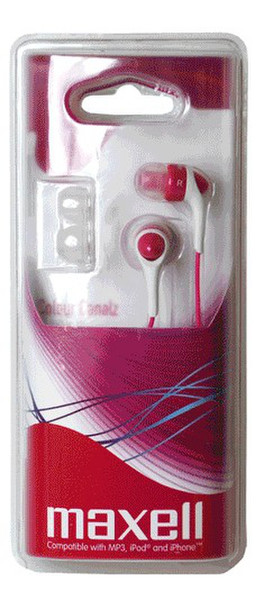 Maxell Colour Canalz Headphones Pink Стереофонический Проводная Розовый гарнитура мобильного устройства