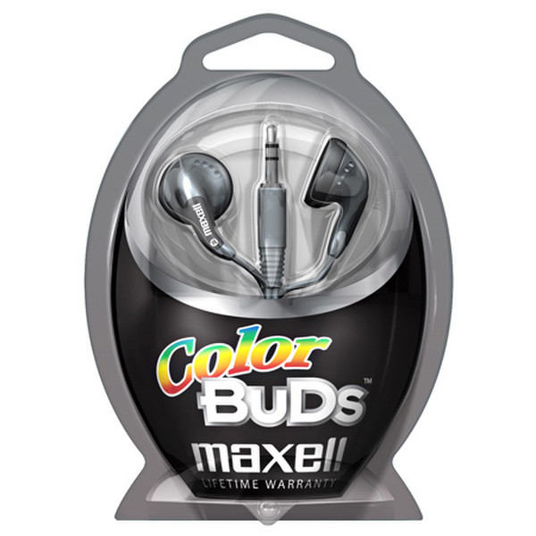 Maxell Colour Budz Headphones Silver Стереофонический Проводная Cеребряный гарнитура мобильного устройства