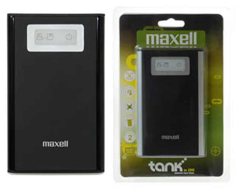 Maxell External Hard Drive Tank-M250 2.0 250ГБ Черный внешний жесткий диск