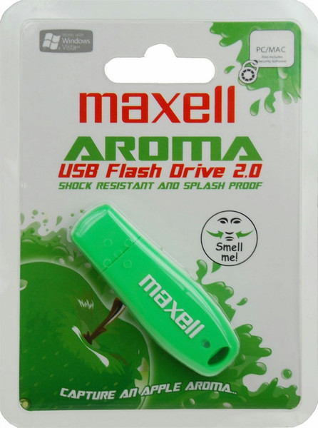 Maxell USB Aroma 8GB 8ГБ USB 2.0 Тип -A Зеленый USB флеш накопитель