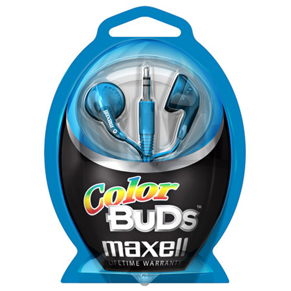 Maxell Colour Budz Headphones Blue Binaural Wired Blue mobile headset