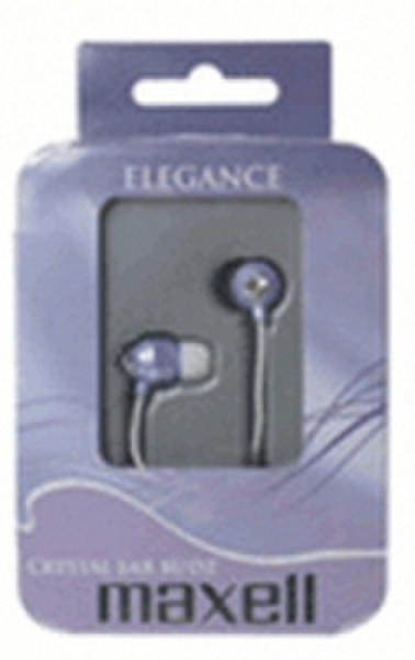 Maxell Elegance Crystal Ear Budz Lilac Стереофонический Проводная Синий, Пурпурный гарнитура мобильного устройства