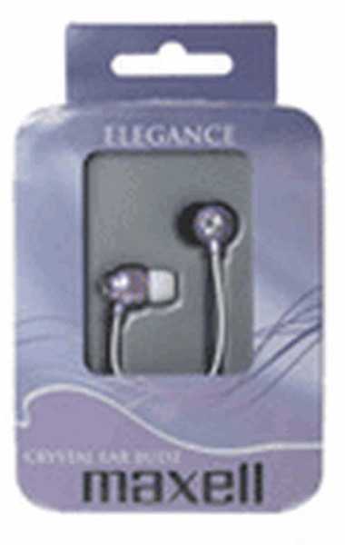 Maxell Elegance Crystal Ear Budz Violet Стереофонический Проводная Синий, Пурпурный гарнитура мобильного устройства