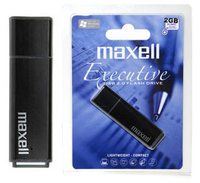 Maxell USB Executive 2GB 2GB USB 2.0 Type-A Black USB flash drive