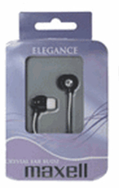Maxell Elegance Crystal Ear Budz Black Стереофонический Проводная Черный гарнитура мобильного устройства