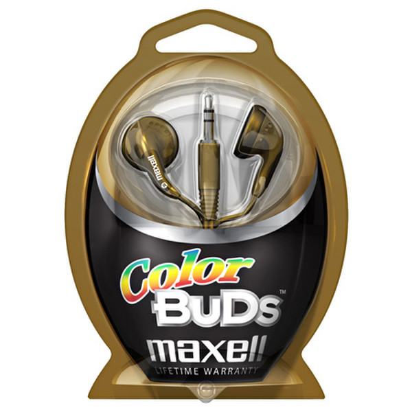 Maxell Colour Budz Headphones Gold Стереофонический Проводная Синий, Пурпурный гарнитура мобильного устройства