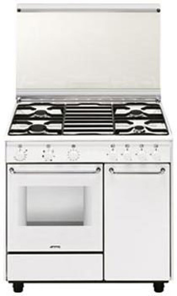 Smeg CB90SV Built-in Gas hob White cooker