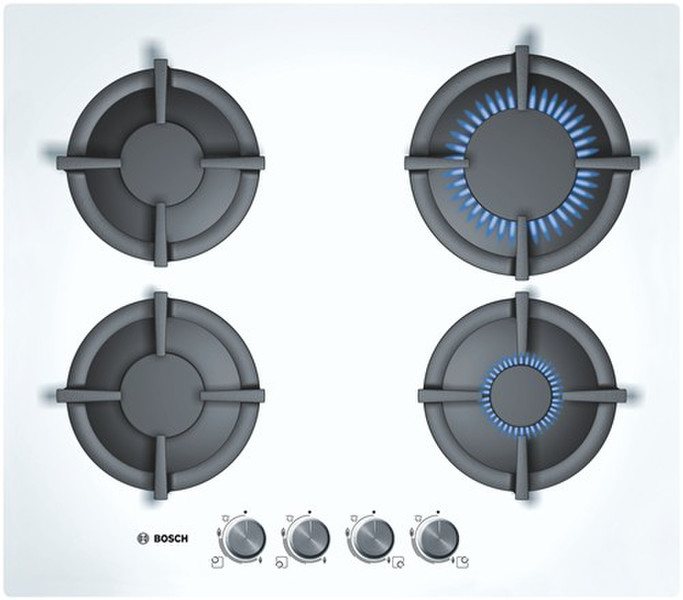 Bosch PPP612B20E built-in Gas hob White hob