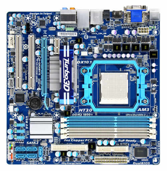 Gigabyte GA-880GM-UD2H AMD 880G Разъем AM3 Микро ATX материнская плата