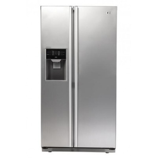 LG GR-L207FLQA freestanding Silver side-by-side refrigerator