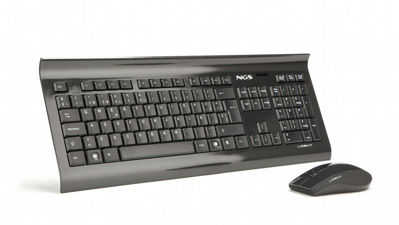 NGS Lide Kit USB QWERTY Black keyboard