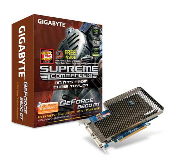 Gigabyte GV-NX86T256D-RH GeForce 8600 GT GDDR3 graphics card