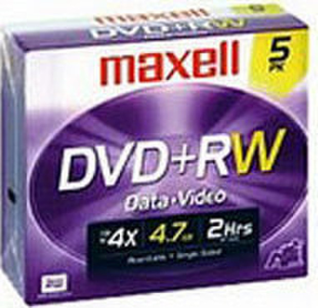 Maxell DVD+RW 4.7ГБ DVD+RW 5шт чистый DVD