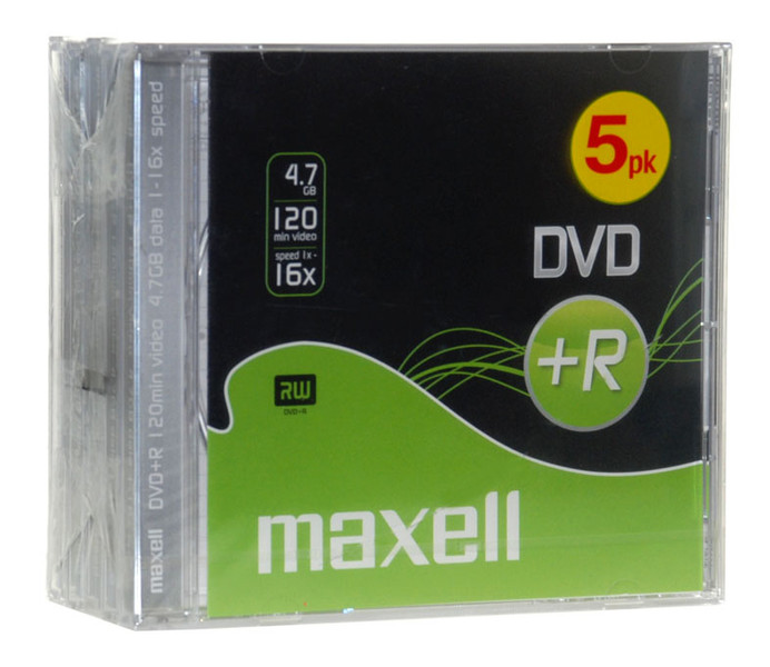 Maxell DVD+R 4.7ГБ DVD+R 5шт