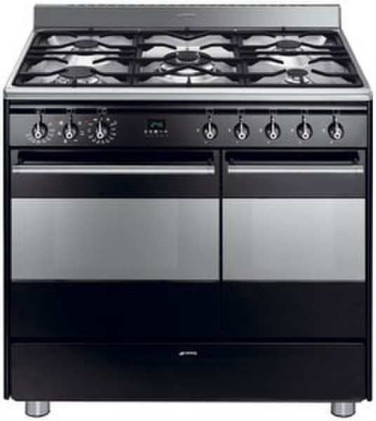 Smeg SCB92MFN5 Отдельностоящий Gas hob A Черный кухонная плита