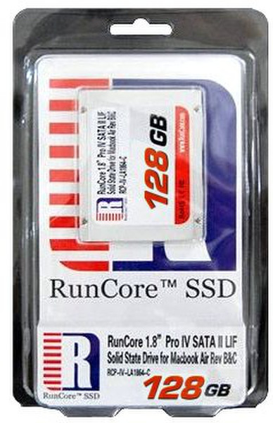 RunCore Pro IV 1.8” SATA II LIF SSD, 128GB Serial ATA II solid state drive