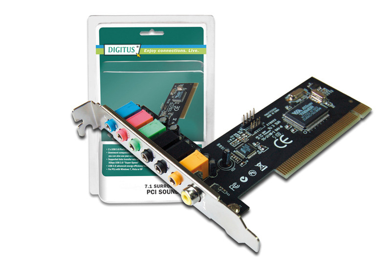 Digitus 7.1 PCI Sound Card Внутренний 7.1канала PCI