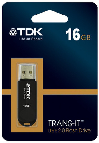 TDK TRANS-IT MINI 16ГБ USB 2.0 Тип -A Черный USB флеш накопитель