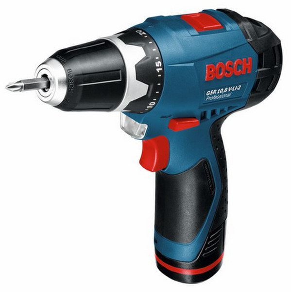 Bosch GSR 10,8-2-LI Pistol grip drill 2Ah 950g Black,Blue