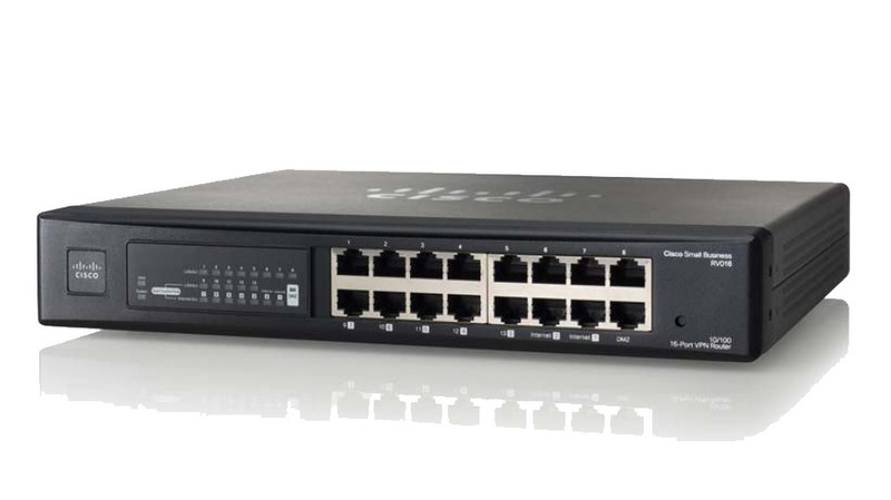 Cisco RV016 Подключение Ethernet Черный проводной маршрутизатор