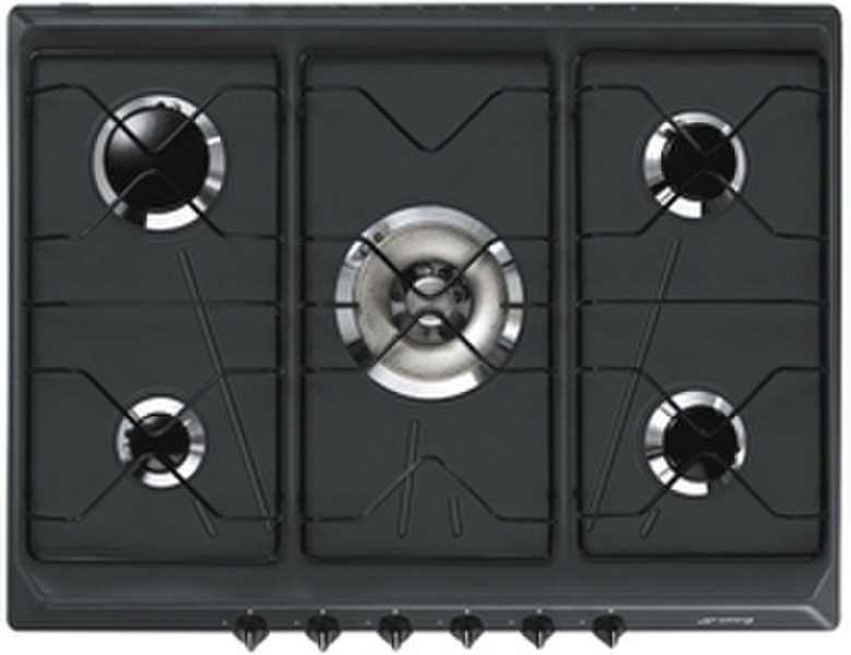 Smeg SRV576A6 Встроенный Gas hob Черный плита