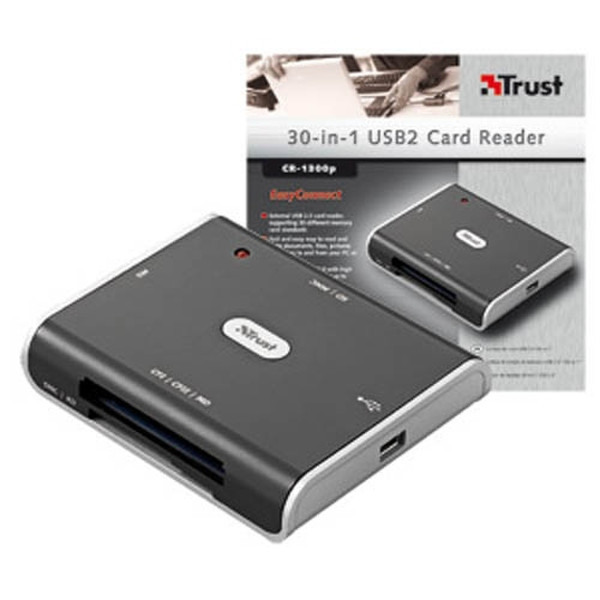 Trust 30-in-1 USB2 Card Reader CR-1300p USB 2.0 card reader