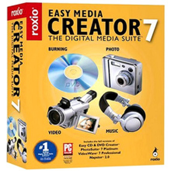 Roxio Easy Media Creator 7 Gold, 25-100u, DE