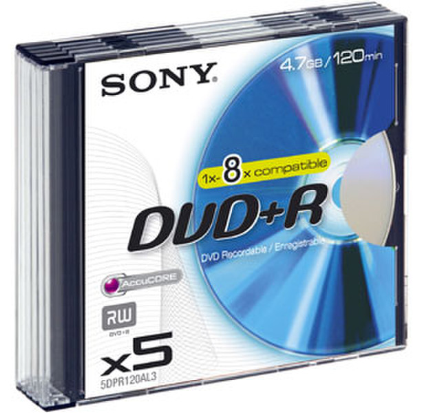 Sony 5DPR120ASL DVD+R 4,7 GB 4.7GB 5pc(s)