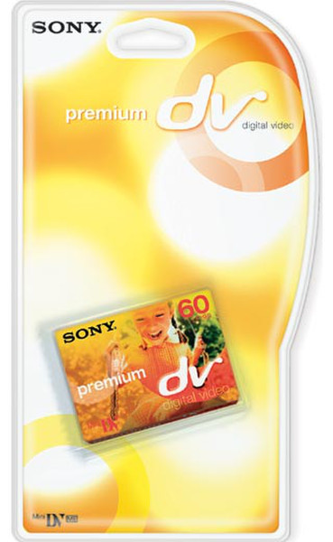 Sony MiniDV Premium Tape DVM60PR-BT MiniDV blank video tape