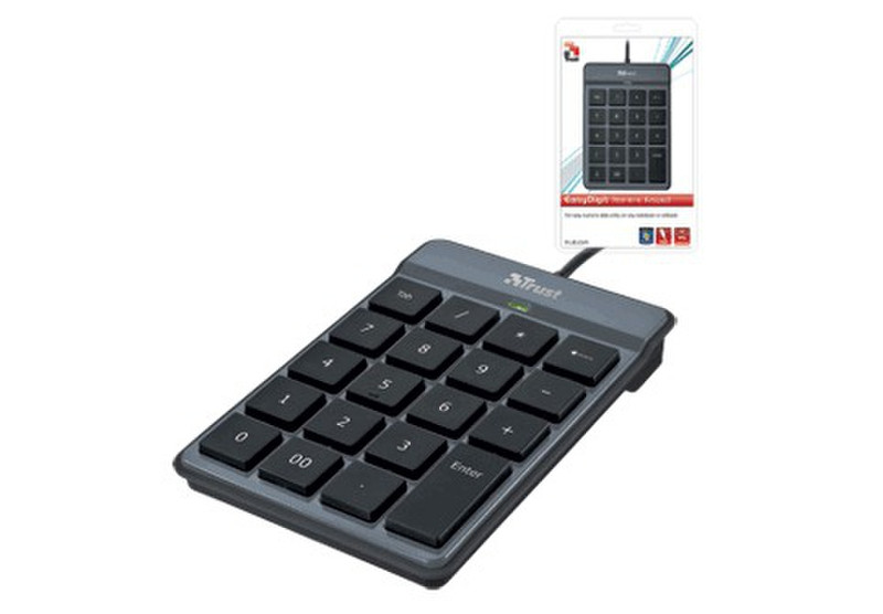 Trust EasyDigit Numeric Keypad USB Числовой Черный клавиатура
