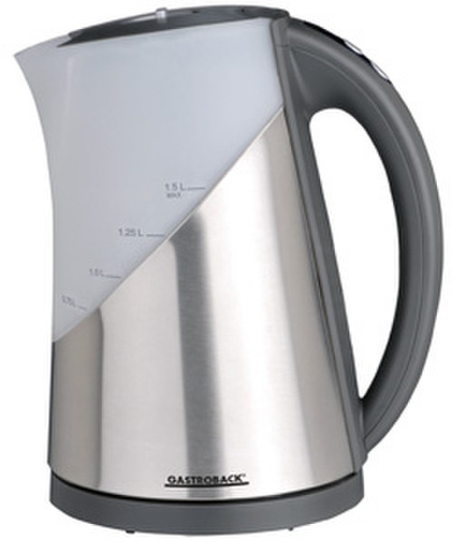 Gastroback 42420 1.5л 2400Вт Серый, Cеребряный электрический чайник