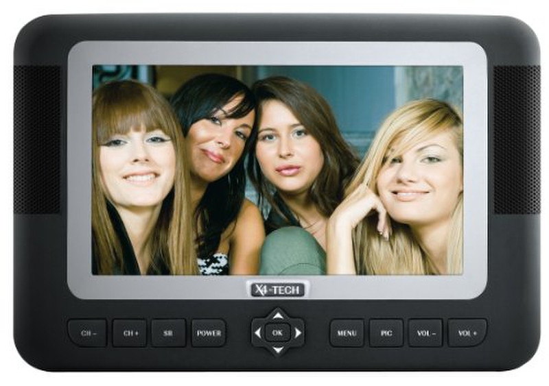 X4-TECH Zelo T7+ 7" 480 x 234pixels Black portable TV