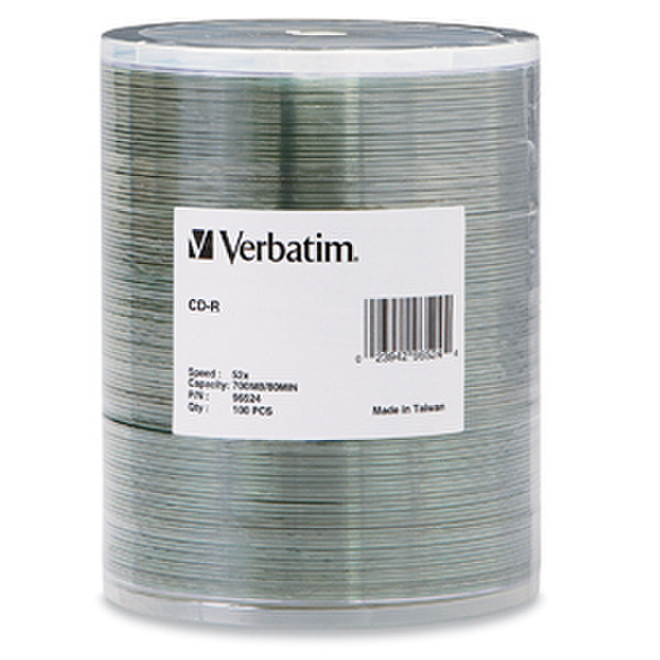 Verbatim 96524 CD-R 700МБ 100шт чистые CD