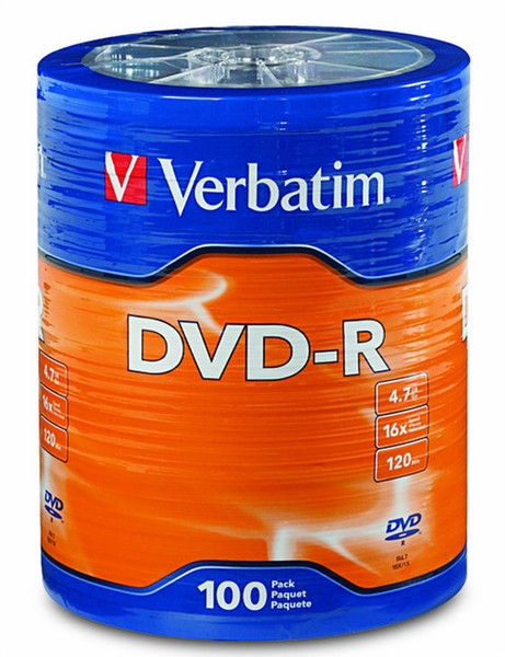Verbatim 96525 4.7GB DVD-R 100pc(s) blank DVD