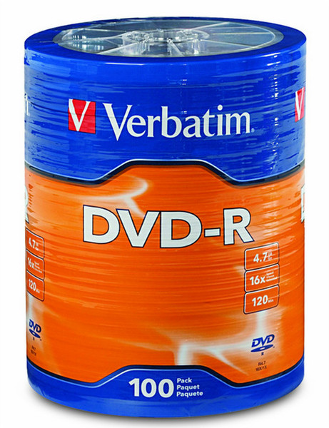 Verbatim 96525 4.7GB DVD-R 100Stück(e) DVD-Rohling