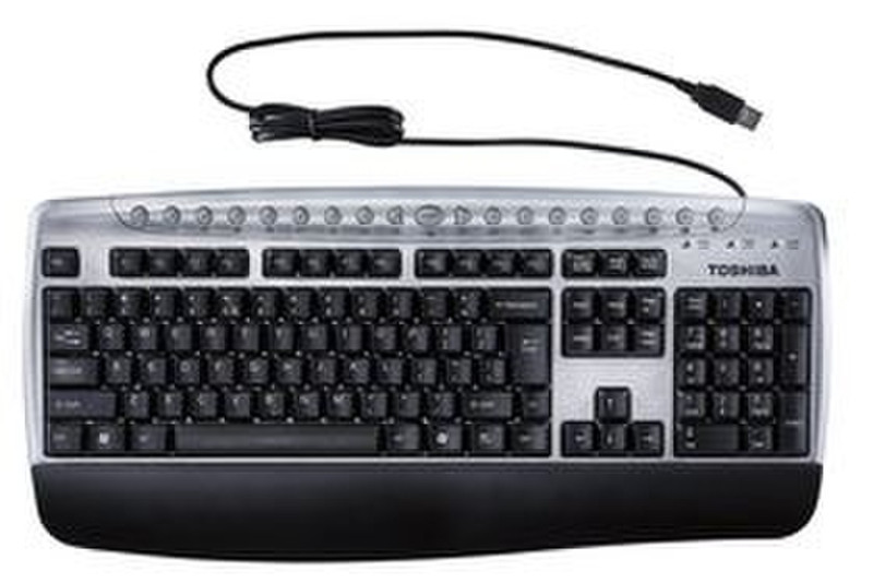 Toshiba USB Multimedia Keyboard French - silver/black USB Tastatur